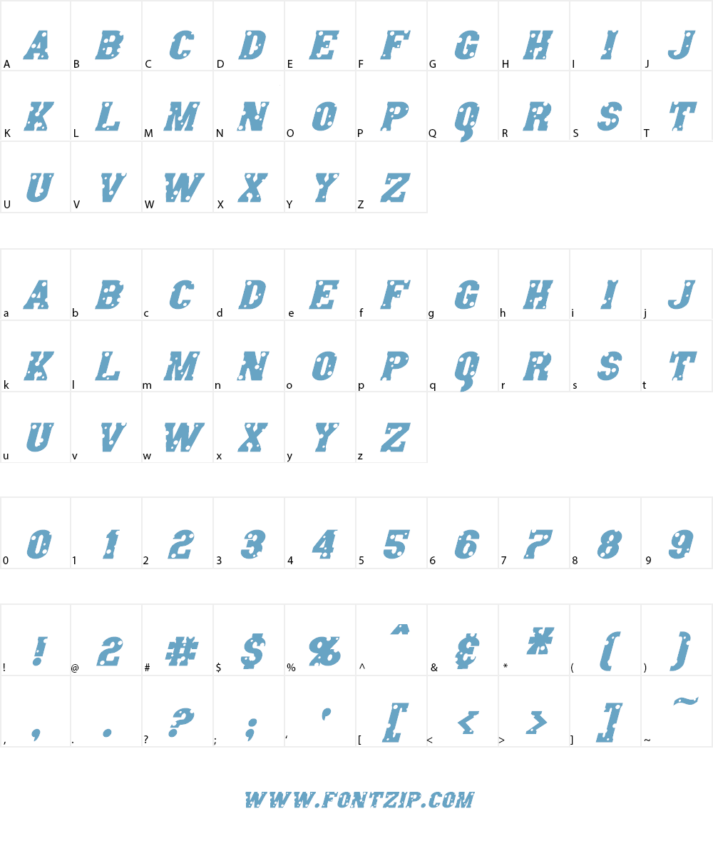Angel Arms Font Character